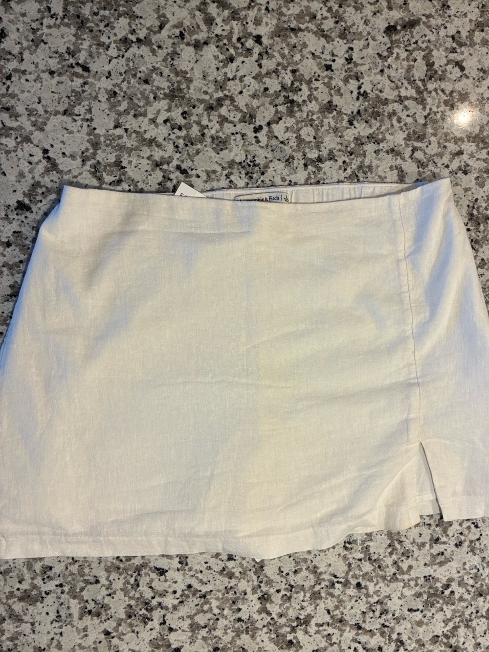 Abercrombie & Fitch Cream Linen Mini Skirt
